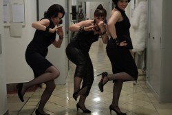Me and my colleagues playing Charlies' Angels